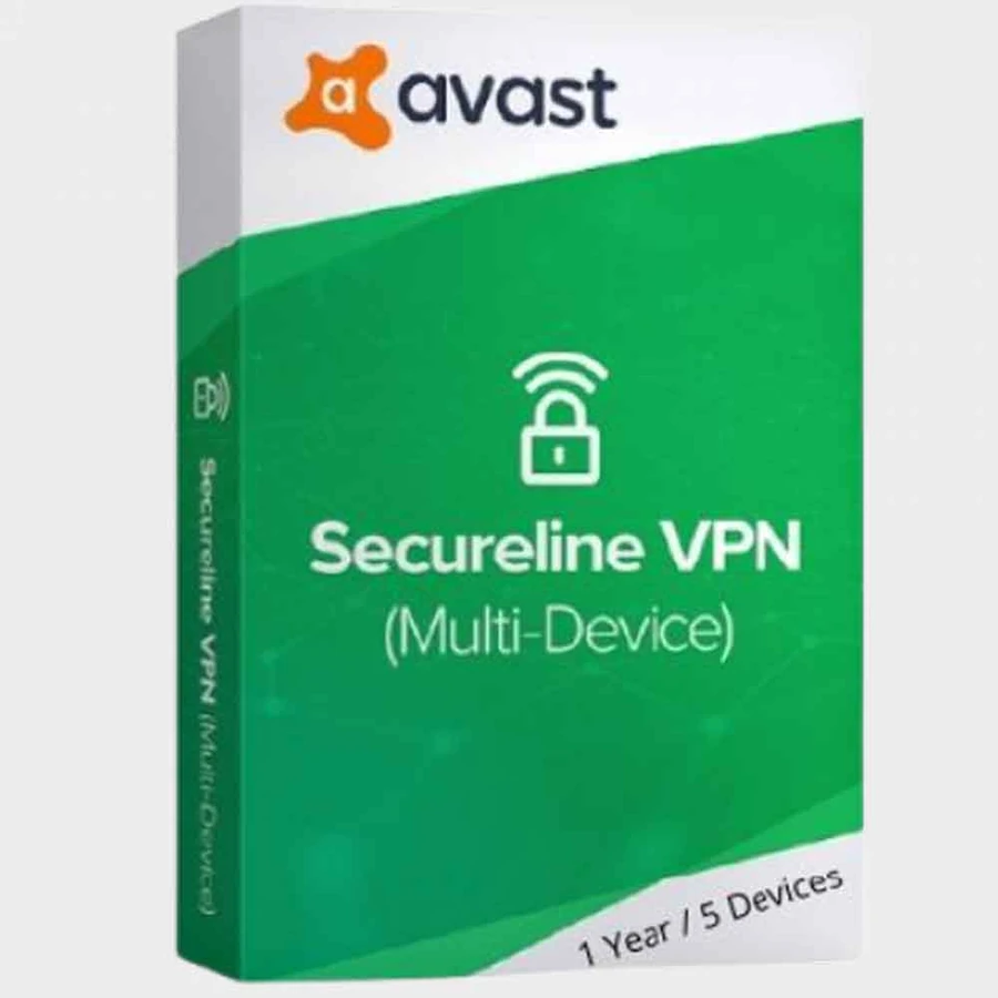 Avast Secureline – 1 Year / 5 Devices – Global product artwork